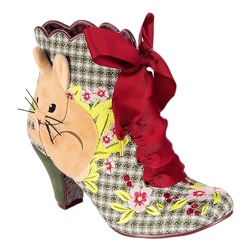 Irregular Choice Damen Hasenschleife Mode-Stiefel, grün, 42 EU von Irregular Choice