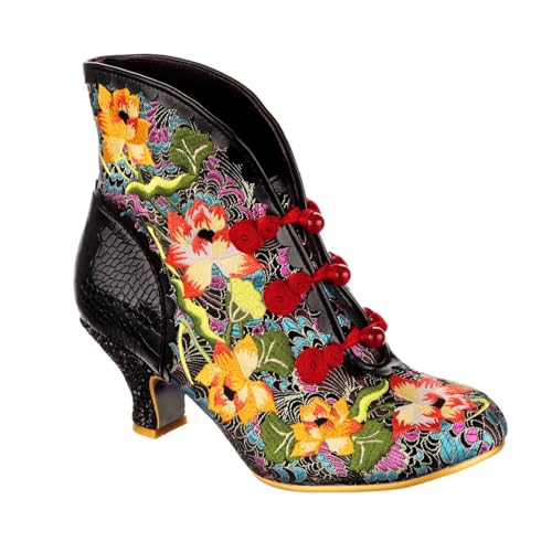 Irregular Choice Damen Lotusfresser Mode-Stiefel, Schwarz, 39 EU von Irregular Choice