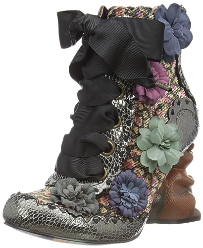 Irregular Choice Damen Nuts About You: Mode-Stiefel, Schwarz Multi, 38 EU von Irregular Choice