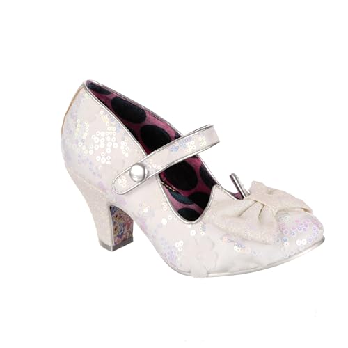 Irregular Choice Damen Piccolo Oxford, Weiße Pailletten, 42 EU von Irregular Choice