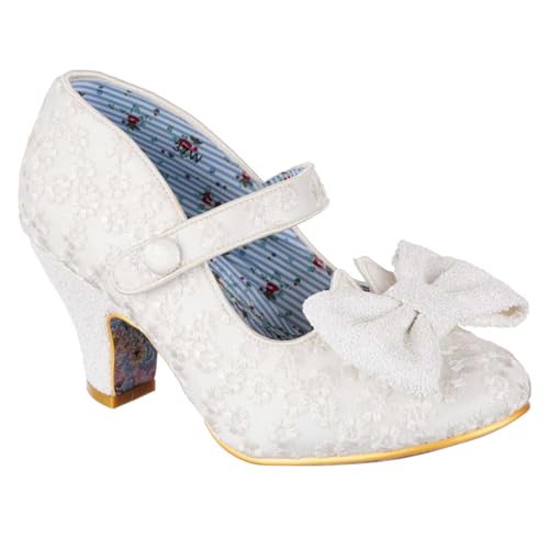Irregular Choice Damen Piccolo Wf Mary Jane Schuh, weiß, 38 EU Weit von Irregular Choice