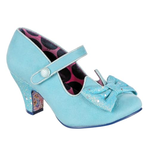 Irregular Choice Damen Piccolo Wide Fit Mary Jane Schuh, blau, 36 EU Weit von Irregular Choice