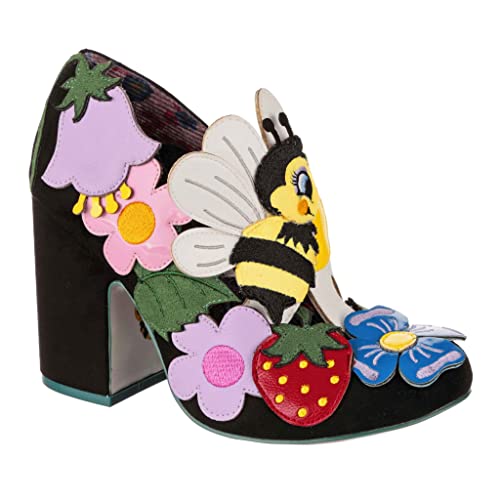 Irregular Choice Damen Pollen Pal Pumps, Schwarz Multi, 42 EU von Irregular Choice