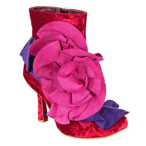 Irregular Choice Damen Rum Ball Gewinnspiel Stiefelette, rot, 36 EU von Irregular Choice