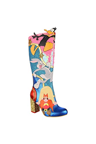 Irregular Choice Damen Running Around Mode-Stiefel, Blau/Pink, 36 EU von Irregular Choice