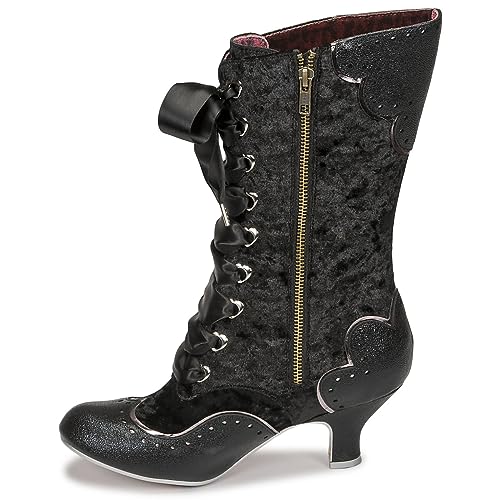 Irregular Choice Damen Schornstein Rauch Mode-Stiefel, Schwarz Multi, 37 EU von Irregular Choice