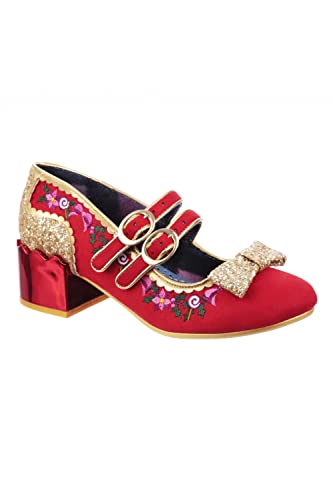 Irregular Choice Damen Geheime Süßigkeiten Pumps, rot/goldfarben, 38 EU von Irregular Choice