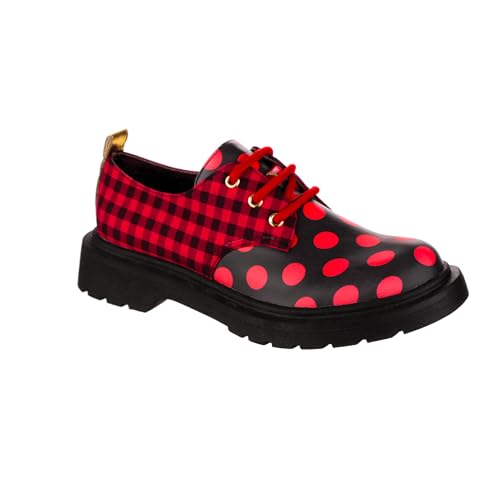 Irregular Choice Damen Toasty Brot Flacher Slipper, schwarz/rot, 39 EU von Irregular Choice