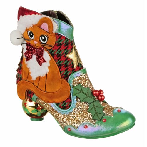 Irregular Choice Damen Weihnachten Kitty Stiefelette, Rot/Mehrfarbig, 36 EU von Irregular Choice