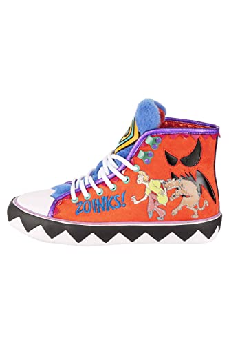 Irregular Choice Damen Zoinks Sneaker, Orange, 41 EU von Irregular Choice