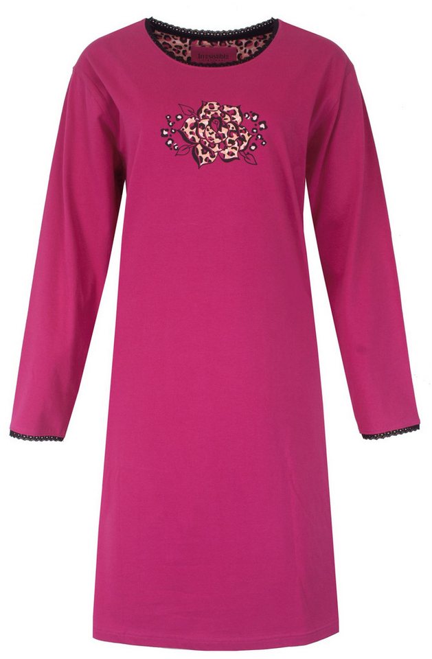 Irresistible Nachthemd Damen Schlafshirt mit langem Arm (1-tlg) Baumwolle von Irresistible