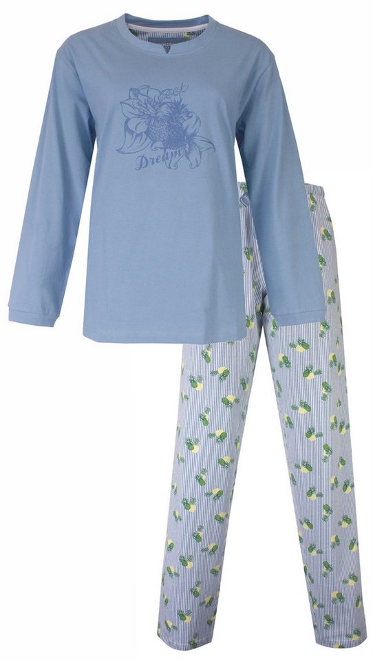 Irresistible Schlafanzug Damen Pyjama lang (2 tlg) Baumwolle von Irresistible