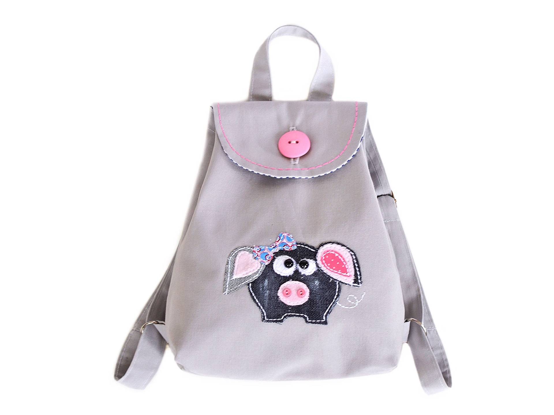 Handgemachter Kinderrucksack Für Mädchen Schwein Kindergarten Rucksack von IrunToysGift