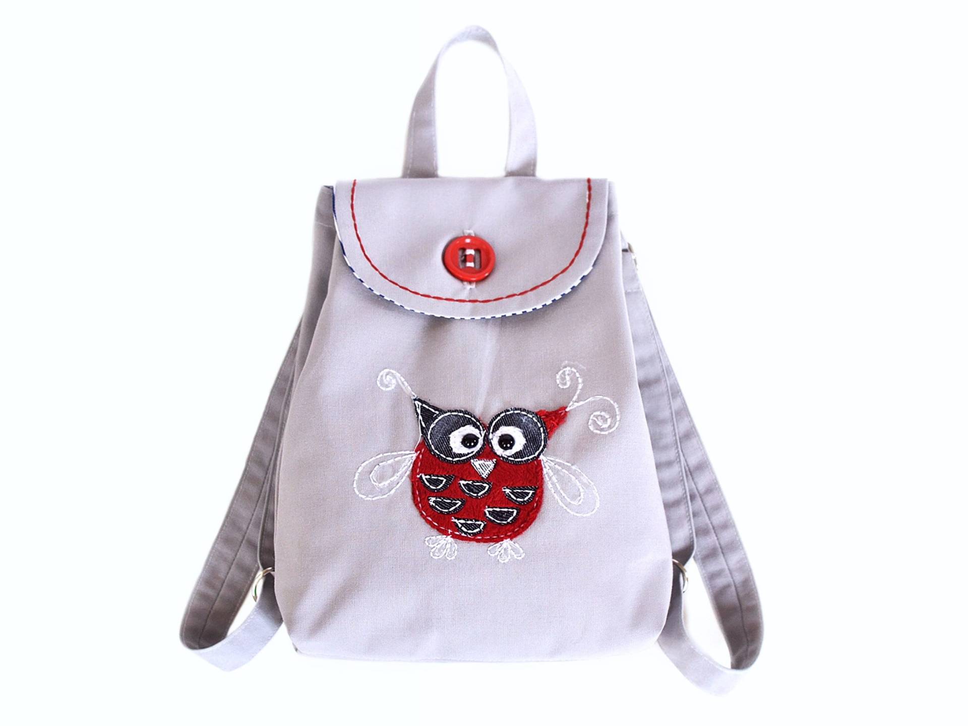 Mini Kindergarten Rucksack Handgefertigt Kleinkind Mädchen Eule von IrunToysGift