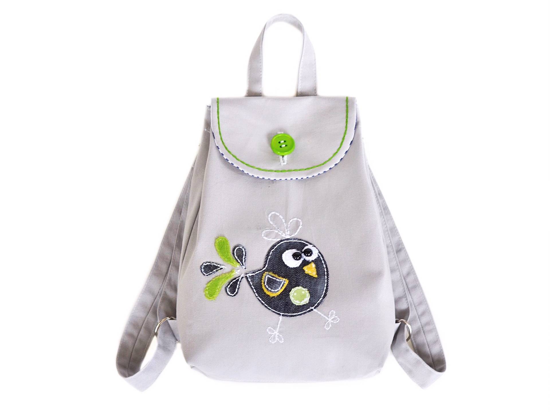 Mini Kinderrucksack Vogel Handgefertigt Kleinkind Rucksack Mädchen Canvas von IrunToysGift