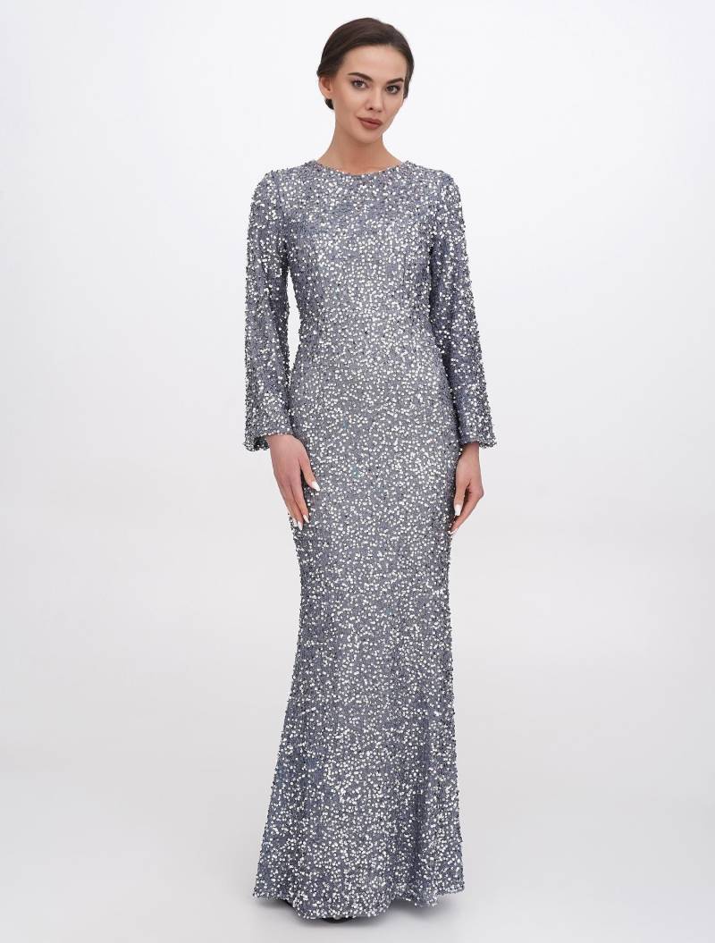 Abendkleid Josie - Silber Funkelnde Pailletten von Irvalda