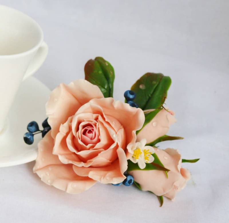 Rose Haar Span Blume Kamm Rose Haar Span Blume Kamm von IrynaFleur