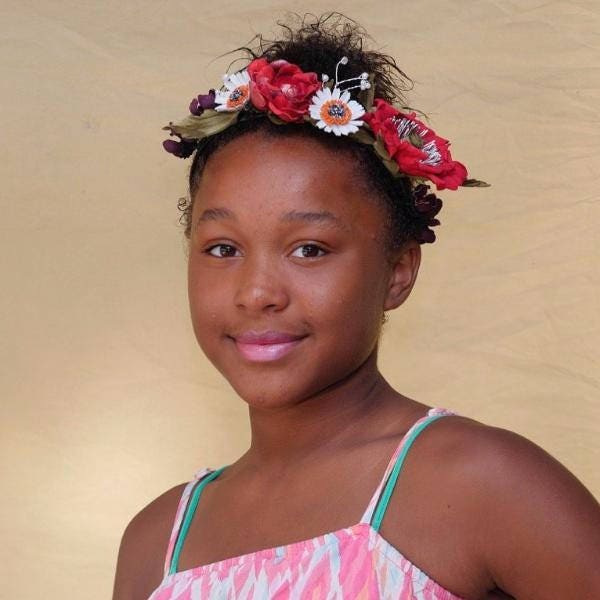 Blumen Krone Stirnband Handgefertigte Echtleder Handwerk Stilvolle Tiara Muttertag 3 von IrynasArt