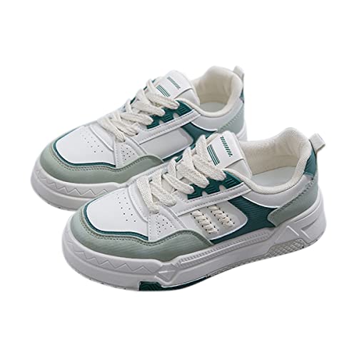 Irypulse Damen Sneaker Weiße Laufschuhe Turnschuhe Sportschuhe Freizeitschuhe rutschfeste Klassisch Walkingschuhe Straßenlaufschuhe Atmungsaktiv EU 40 Grün von Irypulse