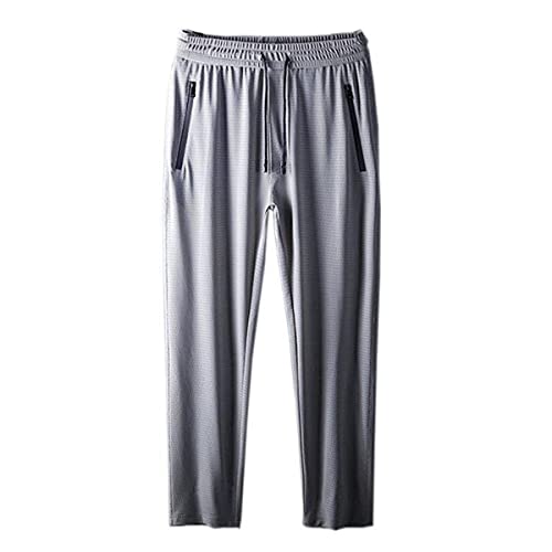 Irypulse Herren Leichte Jogginghose Männer Sporthose Sweathose Lange Hose Freizeithosen Dünn Atmungsaktiv Trainingshose Weich (Grau-6XL) von Irypulse