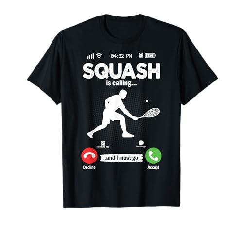 The Squash Is Calling Retro-Tennis-Squash für Herren T-Shirt von Is Calling... Funny Phone Screen Hobby Gifts Men