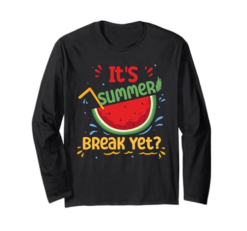 Lustiger letzter Schultag Sommerurlaub Kinder Groovy Langarmshirt Lustiger letzter Schultag Sommerurlaub Kinder Groovy Langarmshirt von Is It Summer Break Yet Lunch Lady