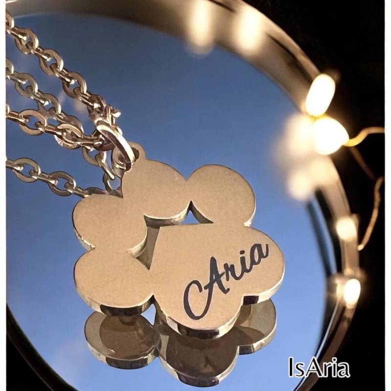 Hundepfote Halskette -Namenskette/Edelstahl/Personalisiert/Silber/Gold/Kette Mit Namen/Schmuck//Initial/Katzenpfote/Pfote von IsAriaHerzUndFaden