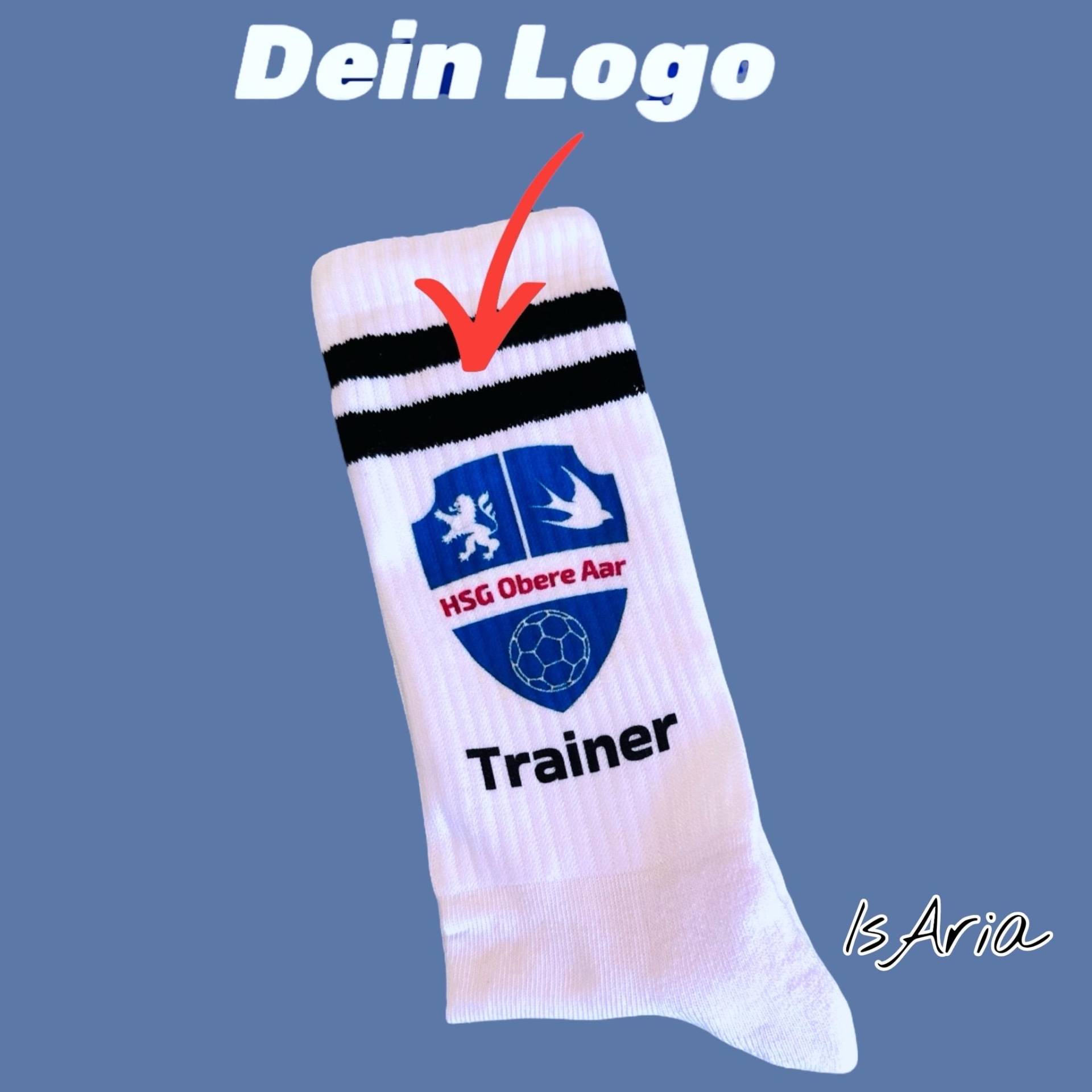 Socken Mit Deinem Logo /Tennissocken/Männer-Geschenk/ Geschenkidee Für Mitarbeiter/Namen|strümpfe/ Nach Wunsch/ Personalisiert von IsAriaHerzUndFaden