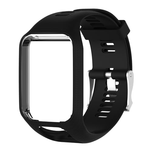 Armband für Tomtom Runner 2 Armband Damen Herren, Einstellbar Weich Silikon Armbänder Sport Ersatzarmband Kompatibel mit Tomtom Runner 2 Uhrenarmband Zubehör von IsMoon
