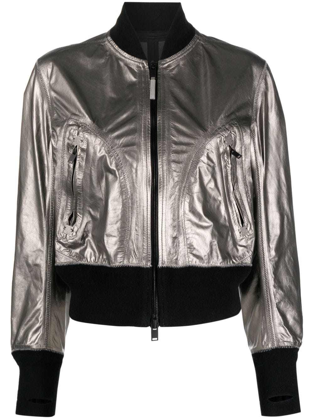 Isaac Sellam Experience Bomberjacke im Metallic-Look - Silber von Isaac Sellam Experience