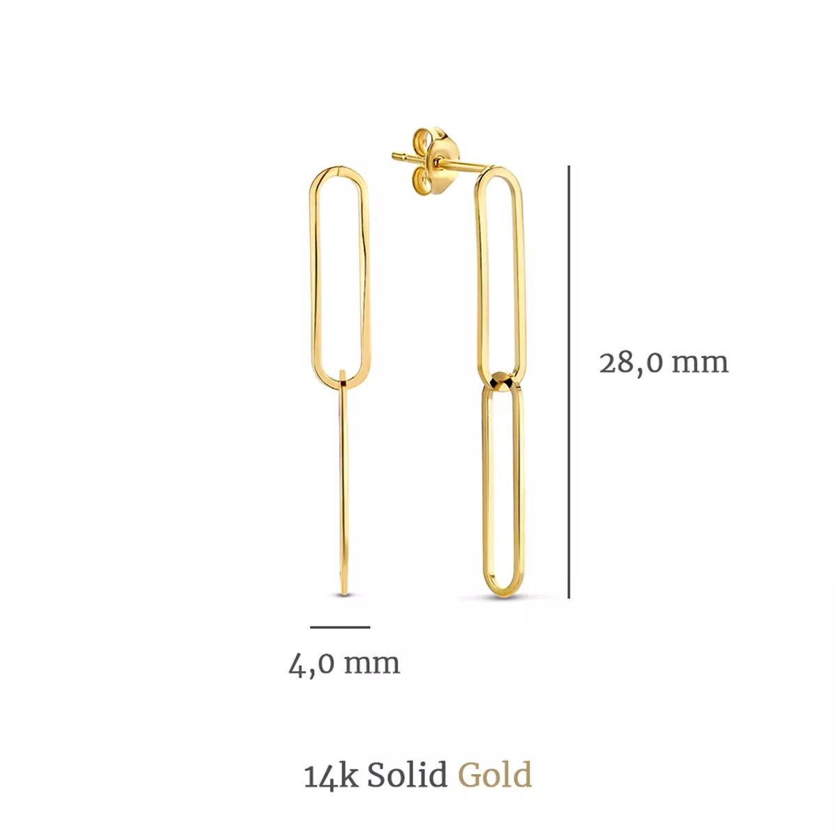 Isabel Bernard Ohrringe - Aidee Ayla 14 Karat Drop Earrings With Links - Gr. unisize - in Gold - für Damen von Isabel Bernard