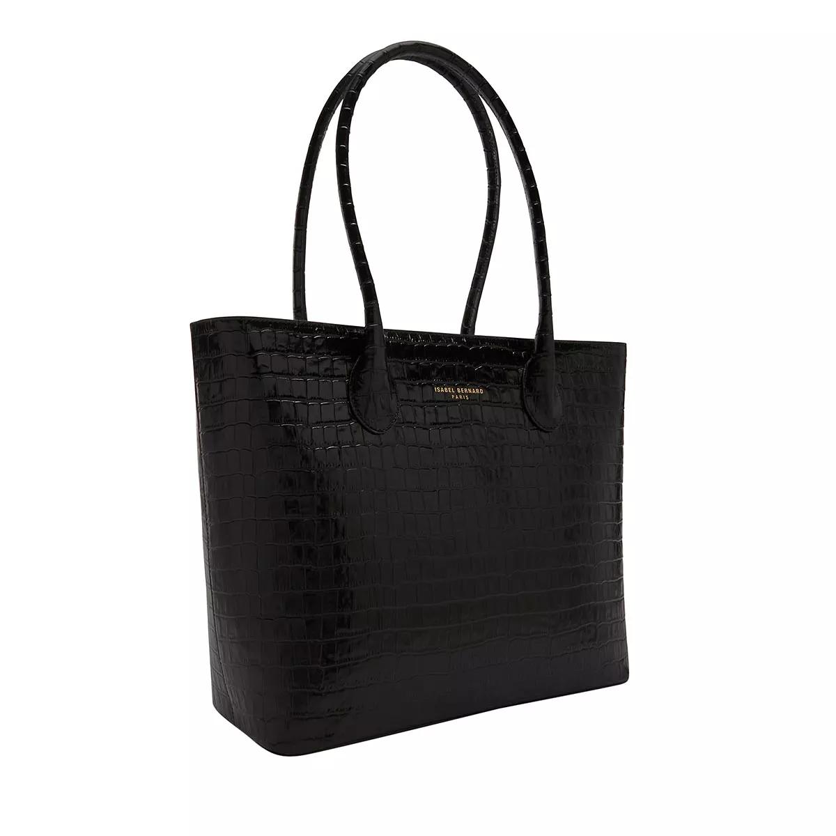 Isabel Bernard Tote - Honoré Lysanne Croco Black Calfskin Leather Should - Gr. unisize - in Schwarz - für Damen von Isabel Bernard