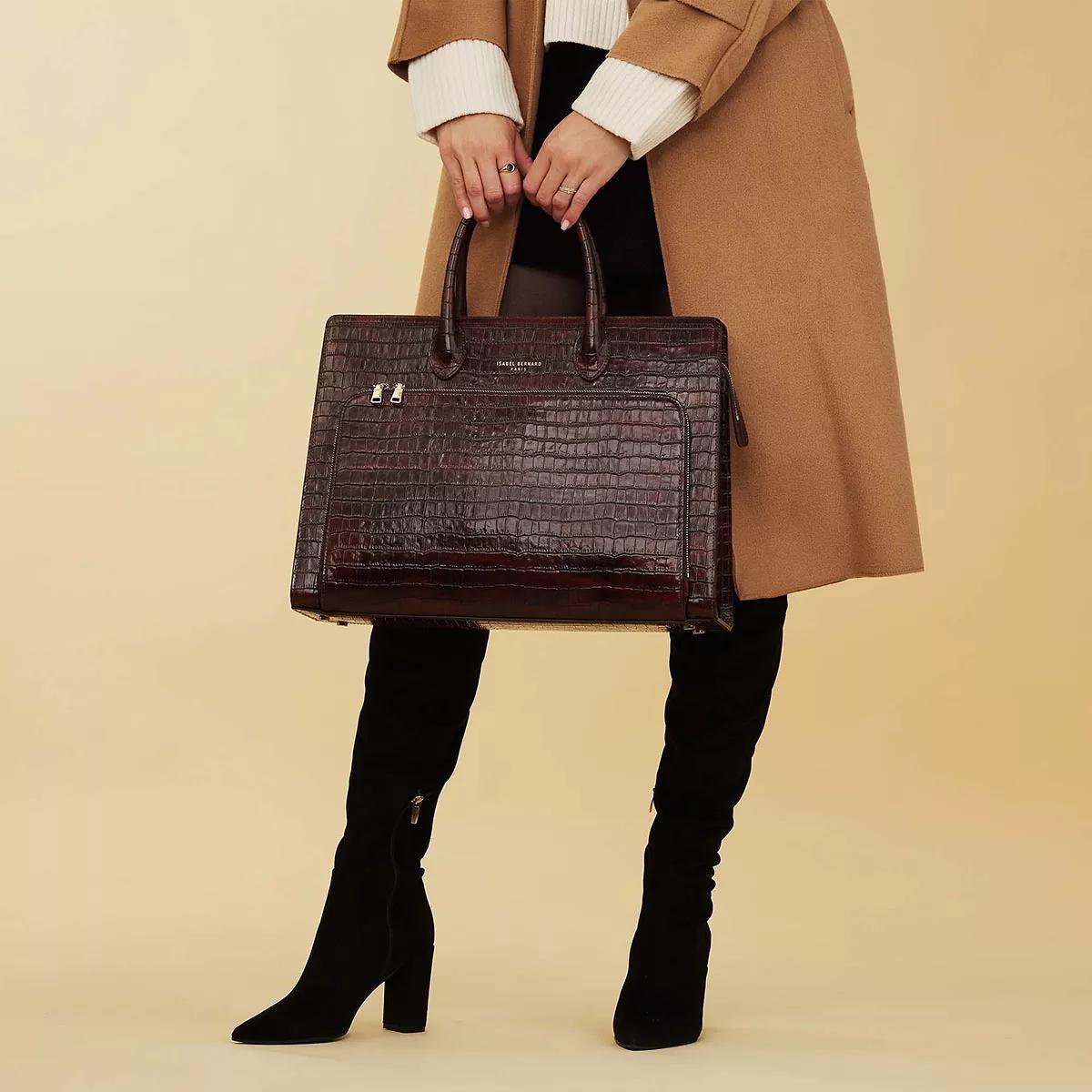 Isabel Bernard Tote - Honoré Nadine Croco Brown Calfskin Leather Handbag - Gr. unisize - in Braun - für Damen von Isabel Bernard