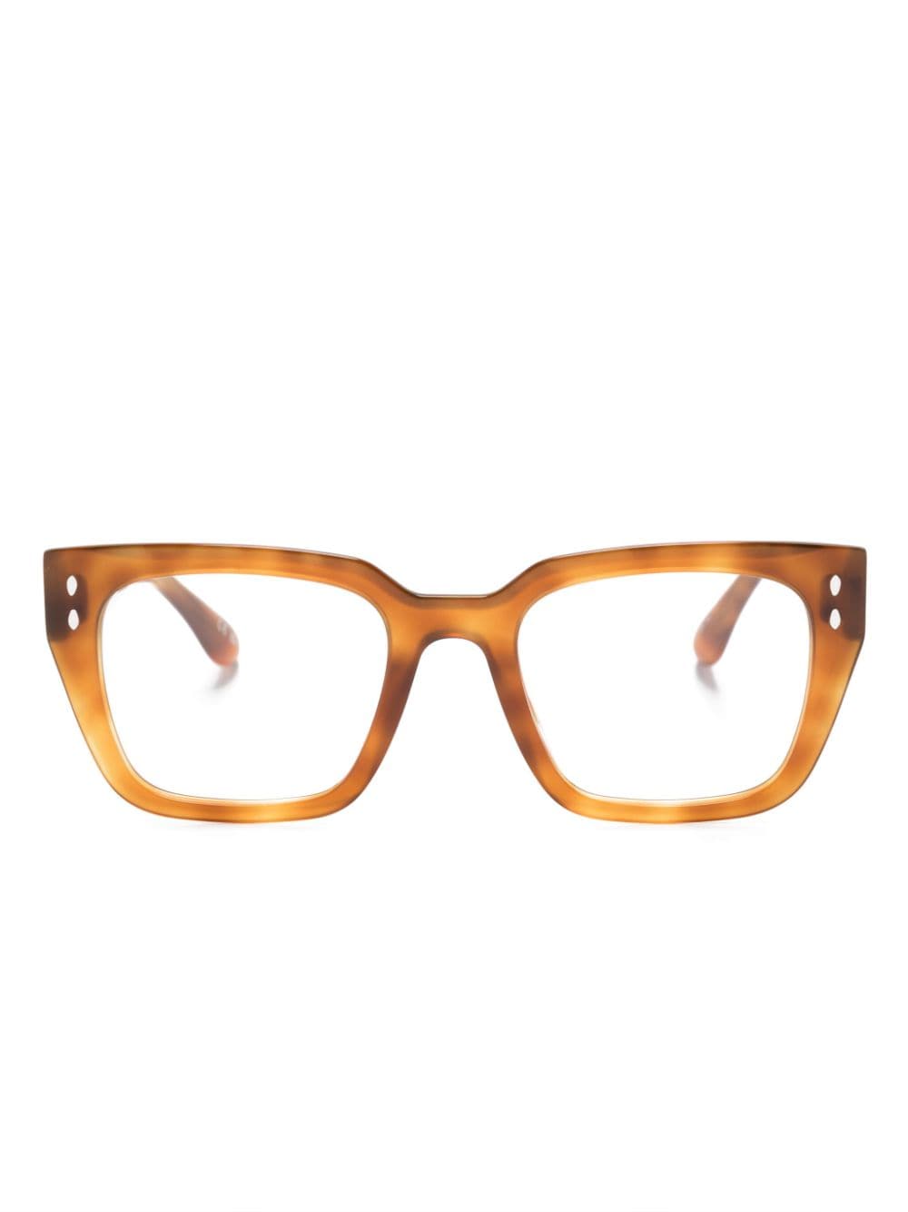 Isabel Marant Eyewear Eckige Brille mit Logo-Print - Braun von Isabel Marant Eyewear