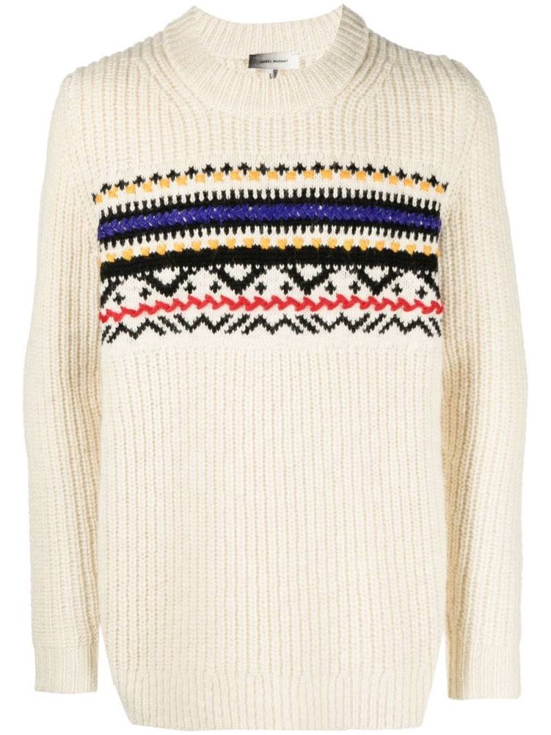 MARANT Gerald Jacquard-Pullover - Weiß von MARANT