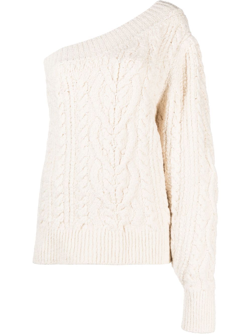 ISABEL MARANT One-Shoulder-Pullover mit Zopfmuster - Nude von ISABEL MARANT