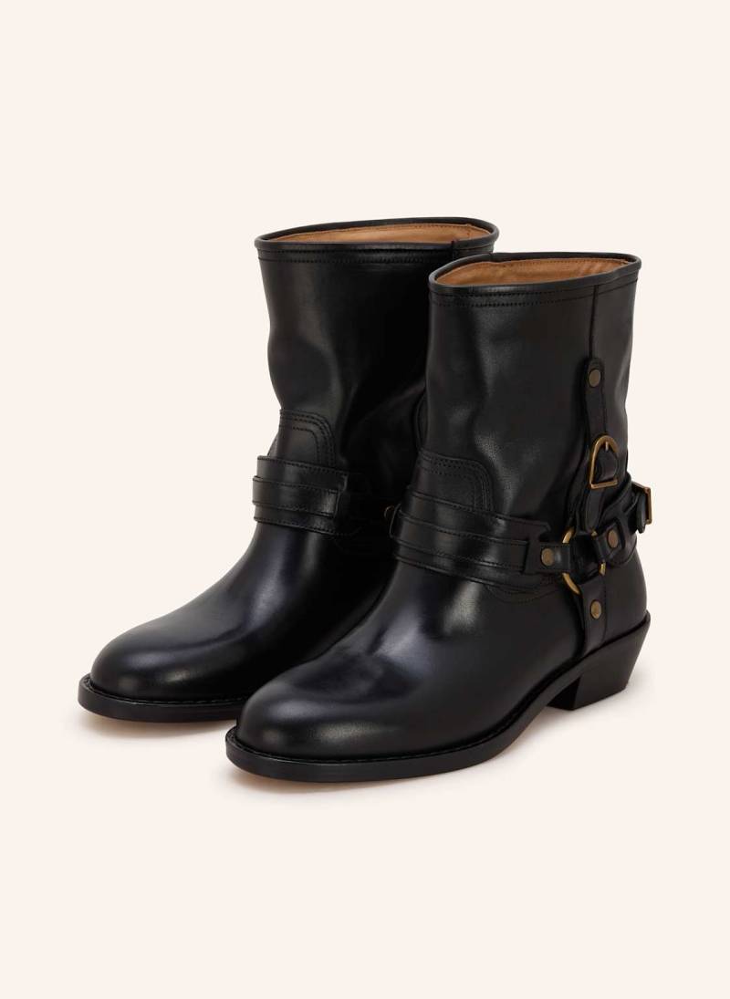 Isabel Marant Biker-Boots Ildred Mit Nieten schwarz von Isabel marant