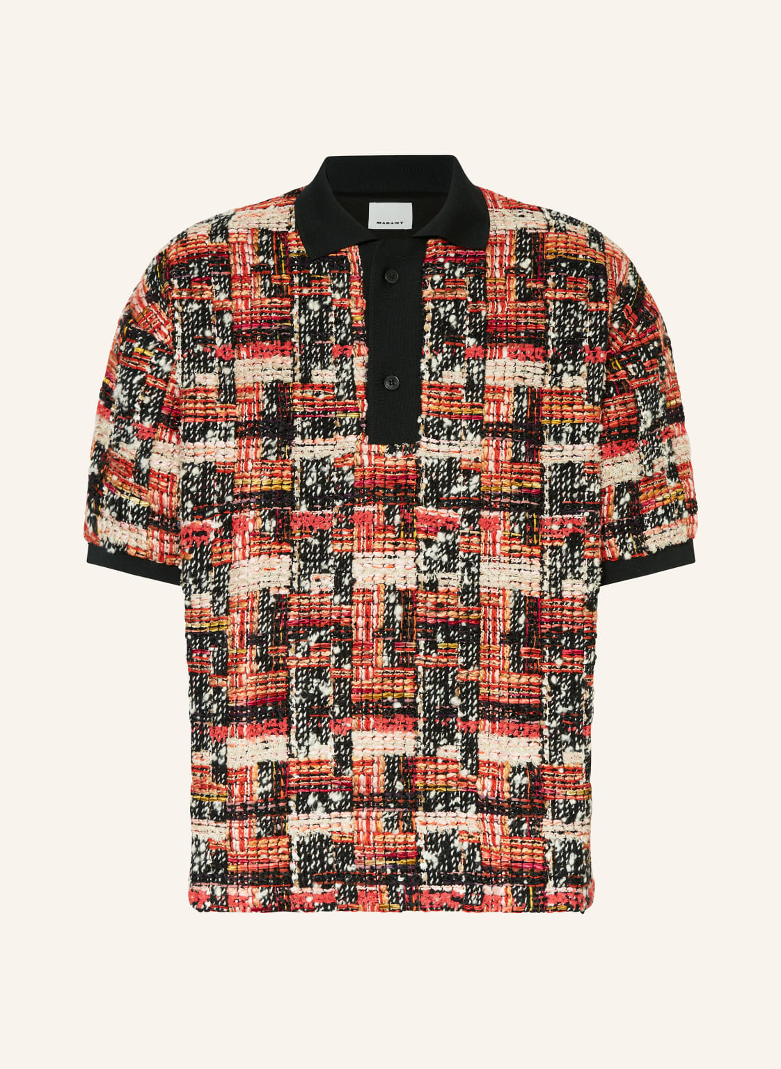 Isabel Marant Bouclé-Poloshirt Dorian Mit Glanzgarn rot von Isabel marant