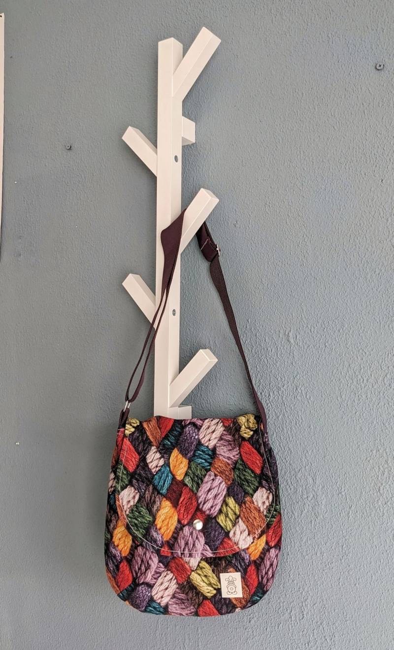Tasche Mit Buntem Wolle Faden Motiv | Damen von IsabelGomezTaschen