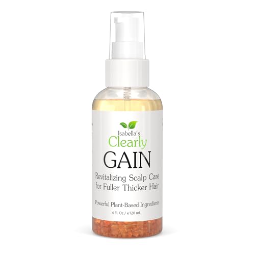 Clearly GAIN, Hair Growth and Thickening Scalp Treatment for Men and Women | 100% Natural Serum with Castor, Jojoba, Clary Sage, Nettle Extract Oils | For Hair Loss, Alopecia, Thinning Hair (120 ml) von Isabella's Clearly