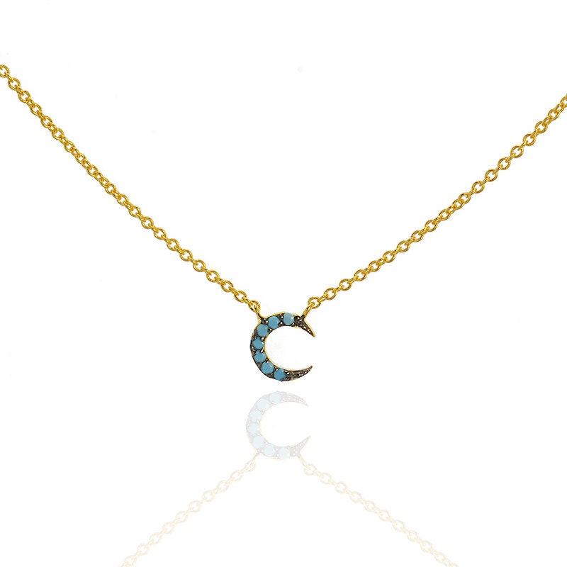 Mond Anhänger Halskette, Halbmond Schmuck von IsabellaCelini