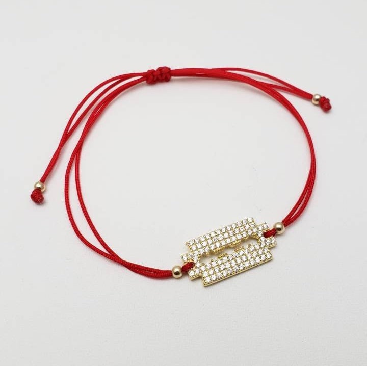 Rasiermesser Anhänger Sterlingsilber Armbänder, Verstellbare Cz Anhänger, Isabella Celini, Zierliche Geschenk Für Sie, Perfektes von IsabellaCelini