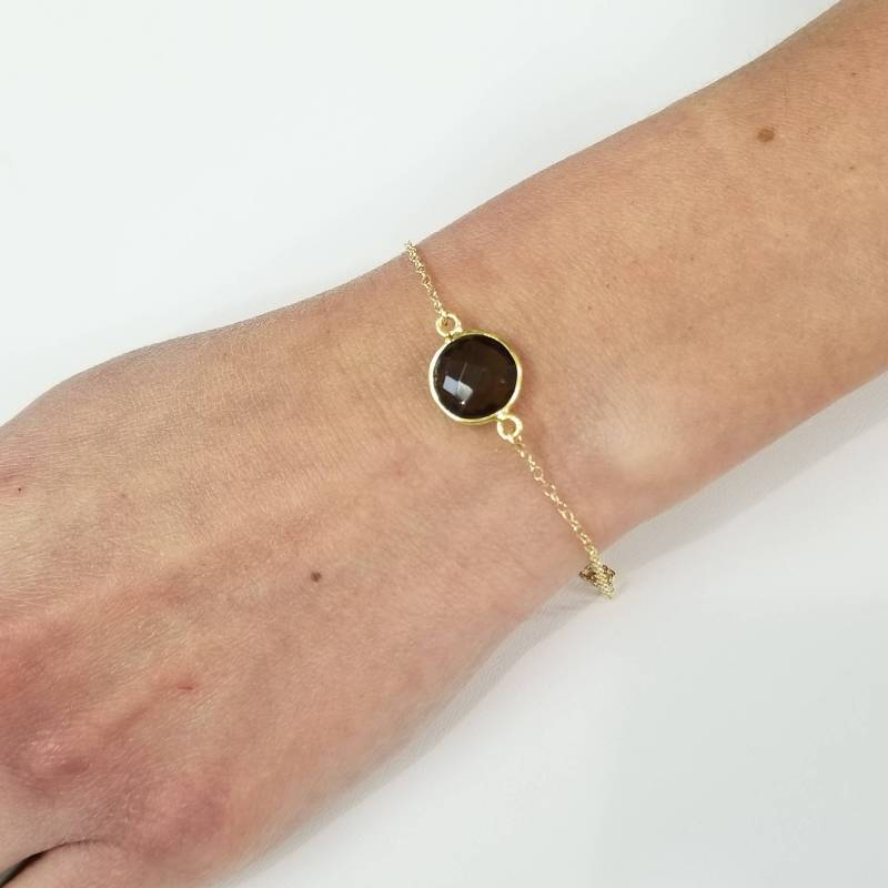 Rauchquarz Sterling Silber Armbänder, 14Kt Gold Filled Kette Isabella Celini, Zierliche Geschenk Für Sie, Perfektes von IsabellaCelini