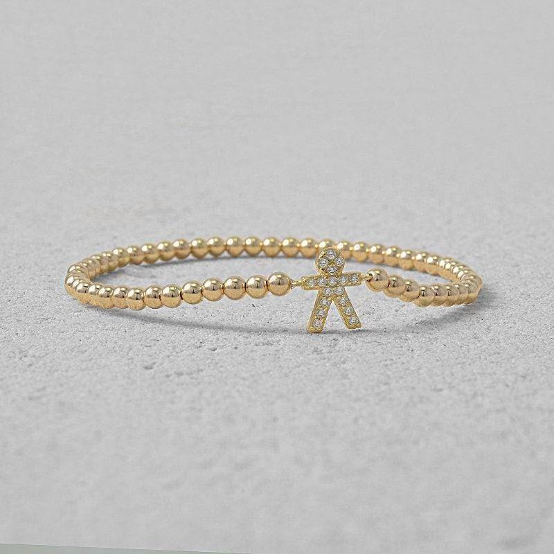 Zartes Gold Filled Jungen Anhänger Armband Mit Stretch Design - Stapelbar Und Vielseitig von IsabellaCelini