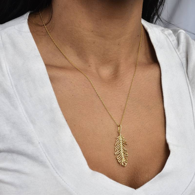 sterling Silber Blatt Halskette - Isabella Celini von IsabellaCelini