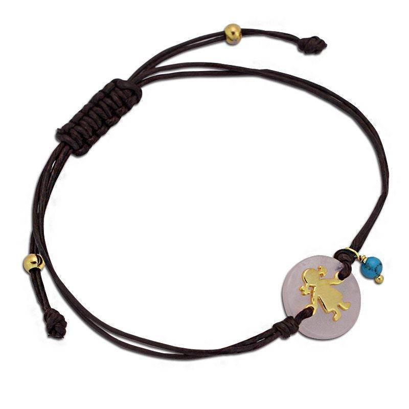 Zartes Gold Filled Armband Mädchen Anhänger & Cz Beads | Stretch Size von IsabellaCelini