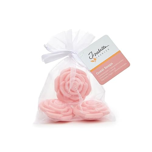 Isabelle Laurier - 3er-Set Seifen in Form von Rosen in Organza-Beutel – 98% natürliche Inhaltsstoffe – Geschenk für Damen von Isabelle Laurier