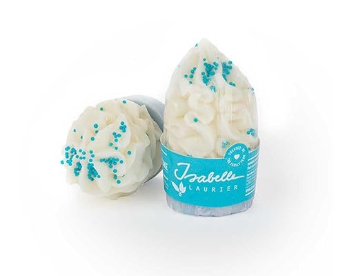 Isabelle Laurier - Feuchtigkeitsspendende Badebombe Cupcake für junge Mädchen – Ozeanduft – 98% natürliche Inhaltsstoffe – angereichert mit Kakao- und Sheabutter von Isabelle Laurier