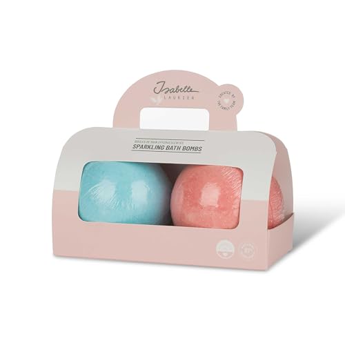 Isabelle Laurier - Geschenkset Badebomben für Kinder und Erwachsene – Set mit 2 Badekugeln – 97% natürliche Inhaltsstoffe – Duft Erdbeere und Ozean von Isabelle Laurier