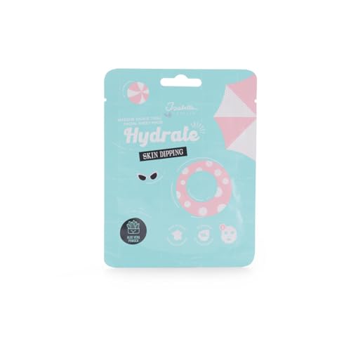 Isabelle Laurier - Gesichtsmaske aus Hydrate-Stoff mit Aloe Vera – Schönheits-Routine, Gesichtspflege, spendet der Haut Feuchtigkeit – Geschenkidee für Mädchen, Damen, einfache Anbringung – 1 Stück von Isabelle Laurier